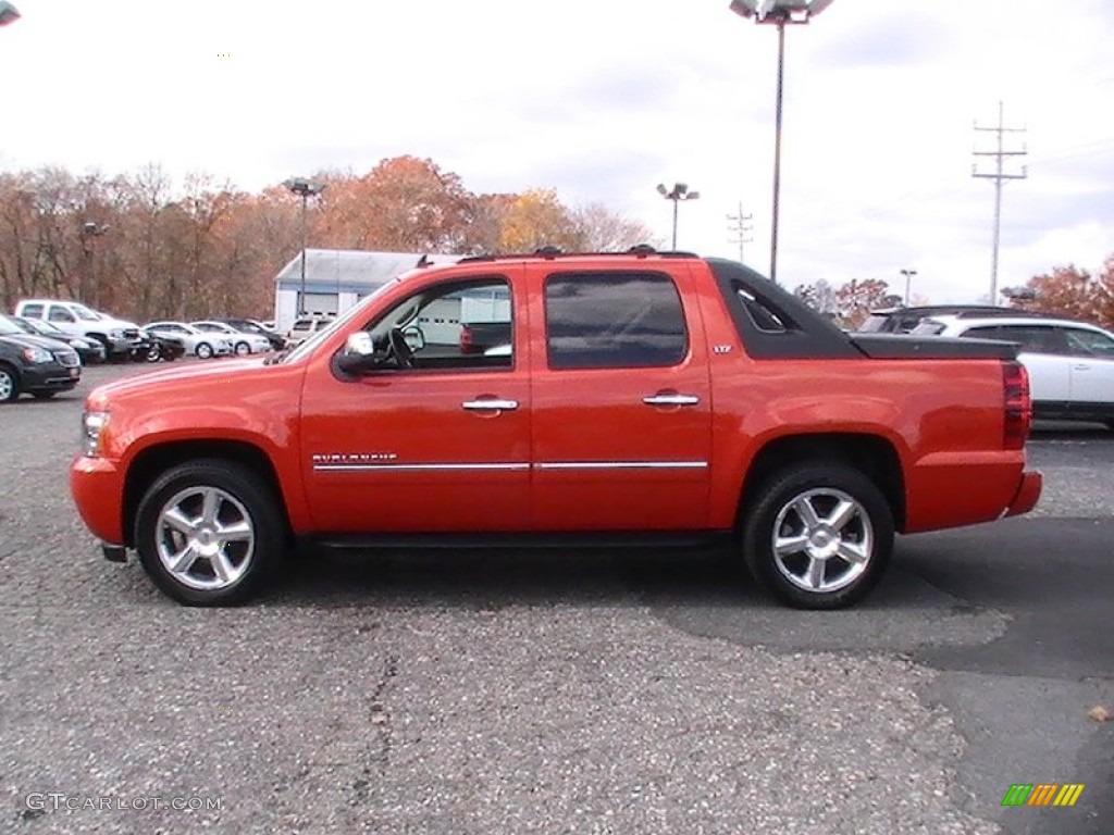 2011 Avalanche LTZ 4x4 - Inferno Orange Metallic / Ebony photo #9