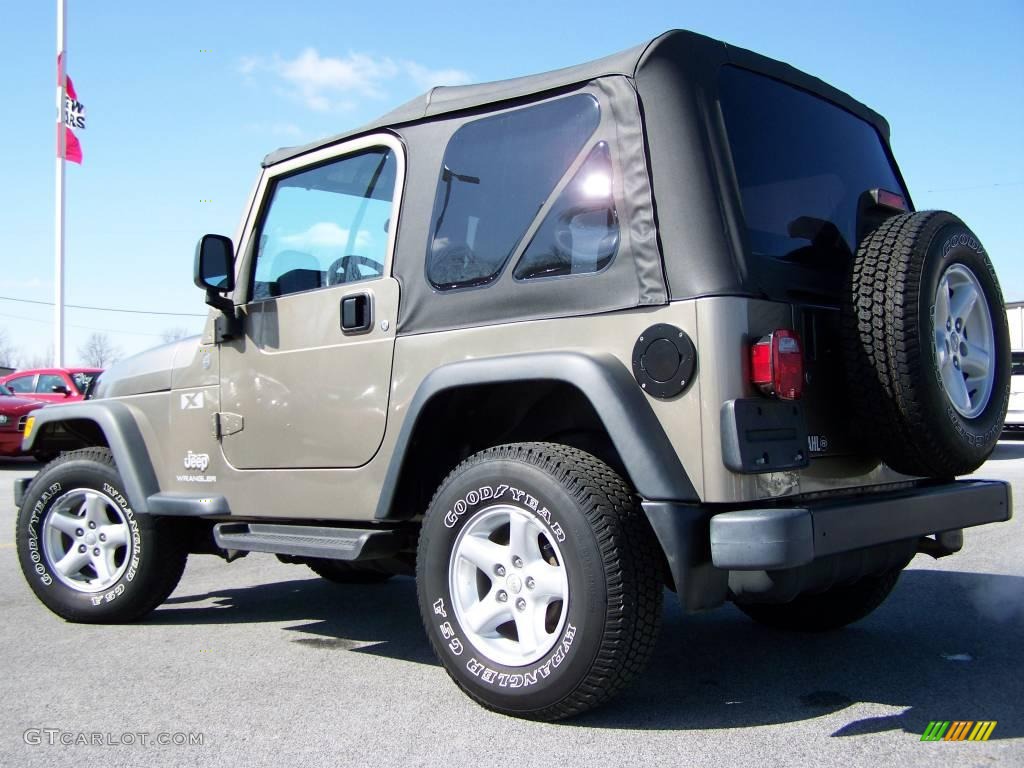 2004 Wrangler X 4x4 - Light Khaki Metallic / Dark Slate Gray photo #6
