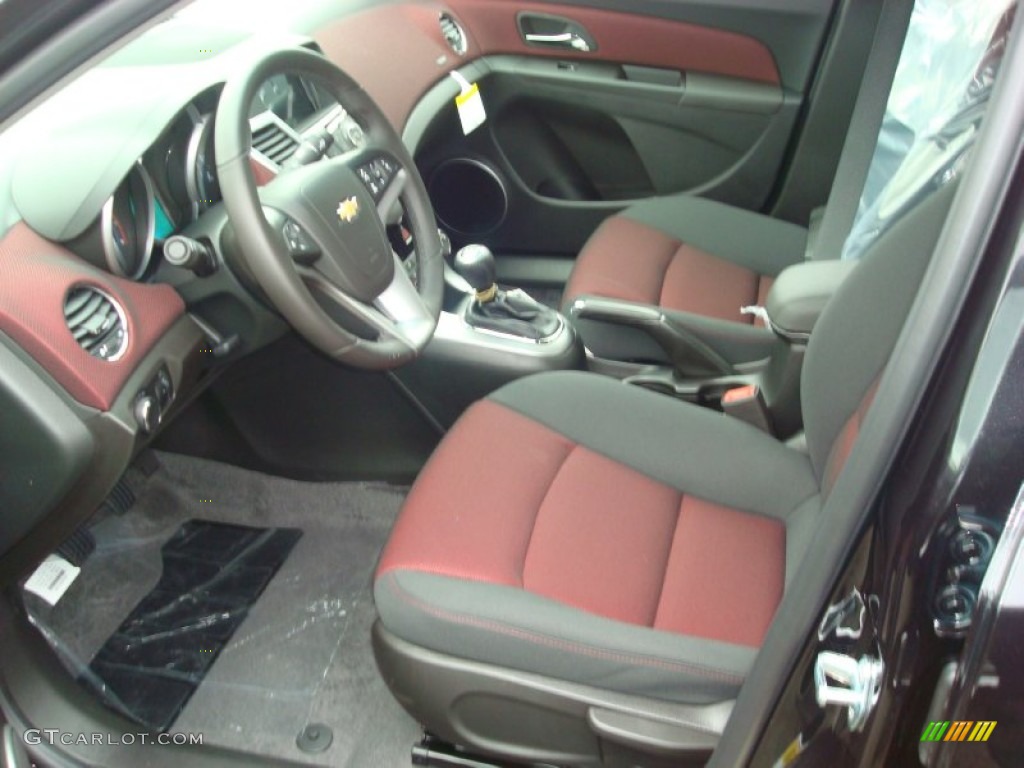 Jet Black/Sport Red Interior 2012 Chevrolet Cruze Eco Photo #56432377
