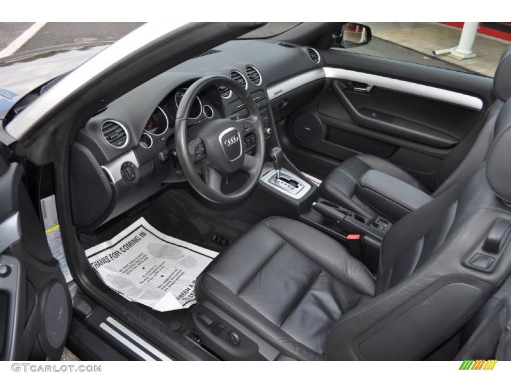 Black Interior 2009 Audi A4 2.0T quattro Cabriolet Photo #56432485