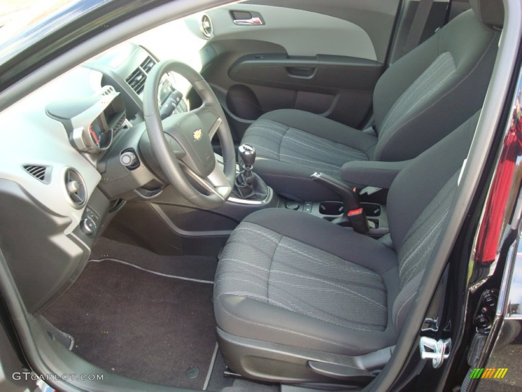Jet Black/Dark Titanium Interior 2012 Chevrolet Sonic LT Sedan Photo #56432956