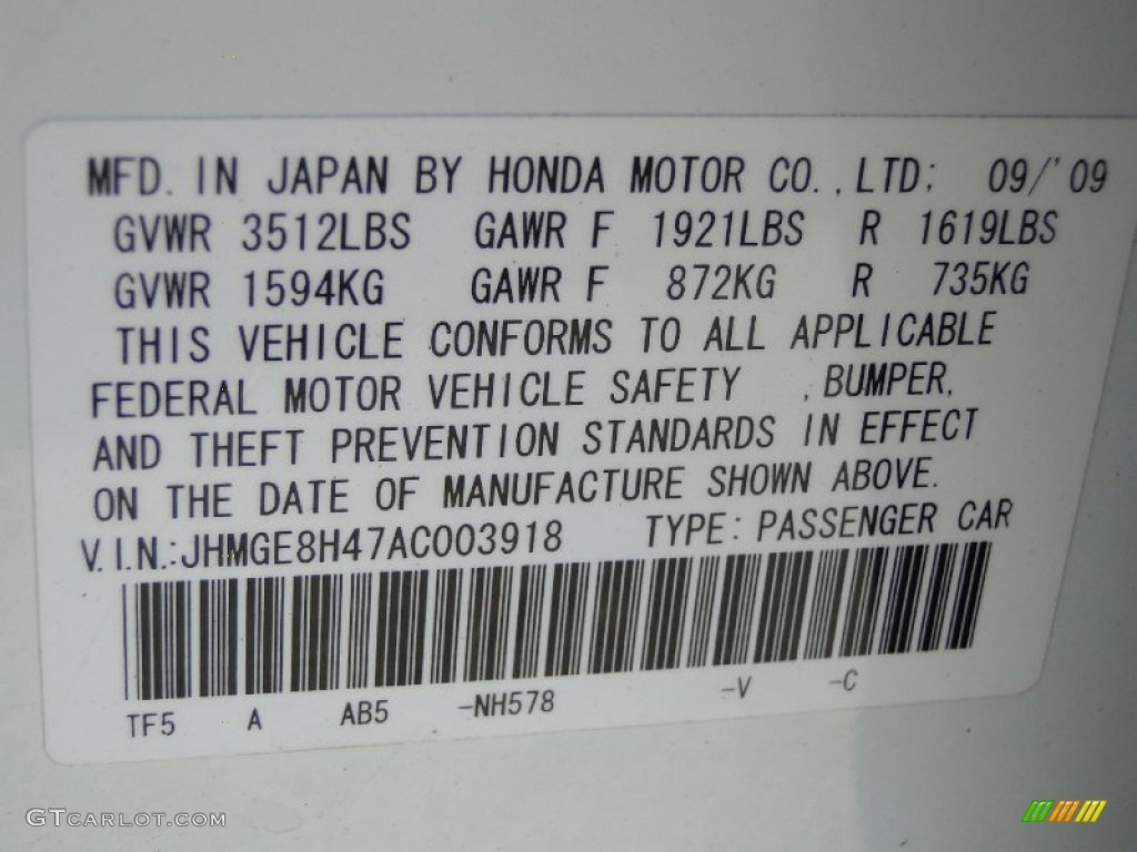 2010 Fit Sport - Taffeta White / Sport Black photo #37