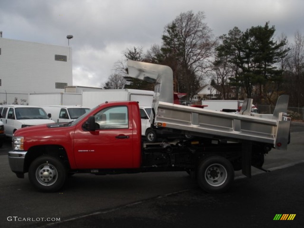 2012 Silverado 3500HD WT Regular Cab 4x4 Dump Truck - Victory Red / Dark Titanium photo #1