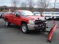 Victory Red 2012 Chevrolet Silverado 3500HD WT Regular Cab 4x4 Plow Truck Exterior