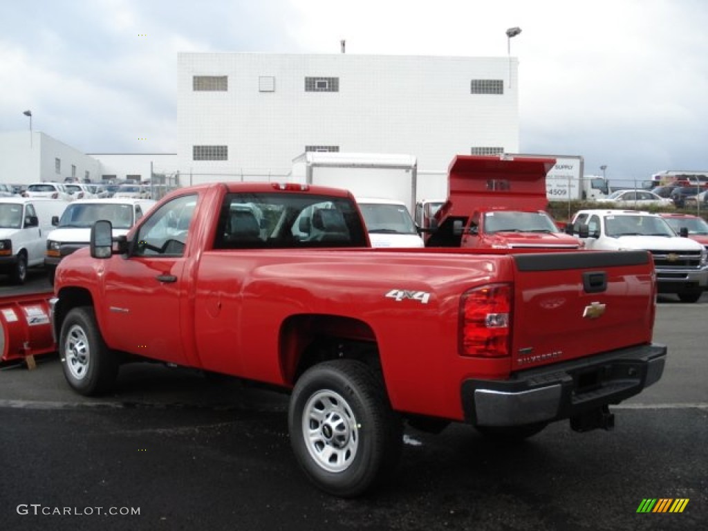 Victory Red 2012 Chevrolet Silverado 3500HD WT Regular Cab 4x4 Plow Truck Exterior Photo #56435293