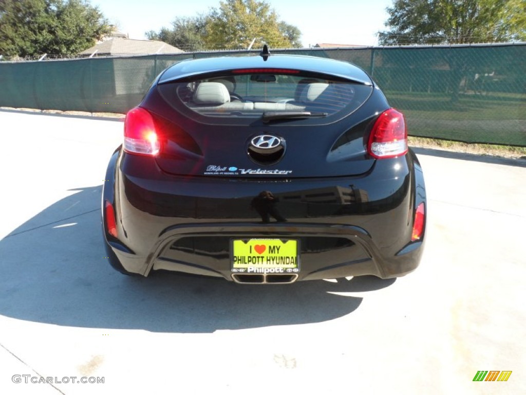 2012 Veloster  - Ultra Black / Gray photo #4