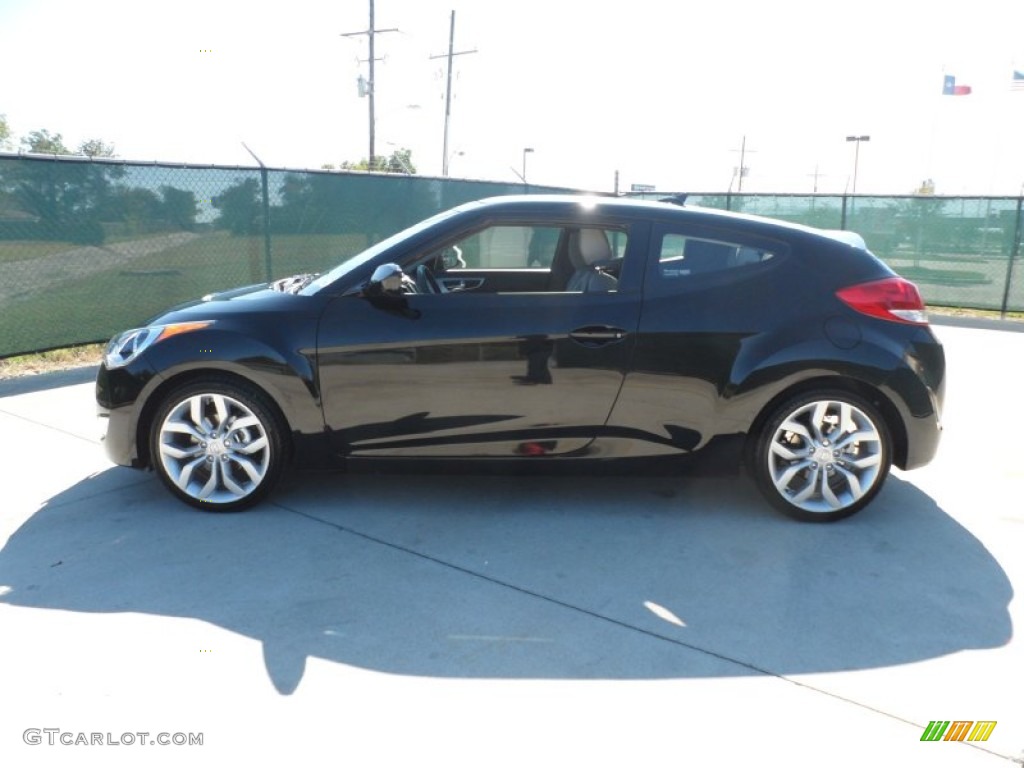 2012 Veloster  - Ultra Black / Gray photo #6