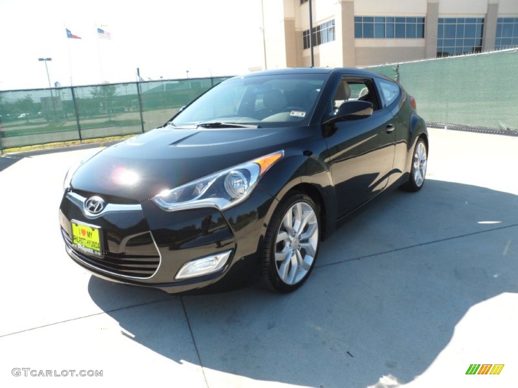 2012 Veloster  - Ultra Black / Gray photo #7