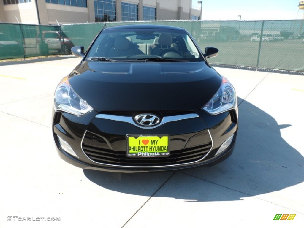 2012 Veloster  - Ultra Black / Gray photo #8