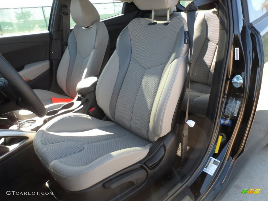 Gray Interior 2012 Hyundai Veloster Standard Veloster Model Photo #56436117