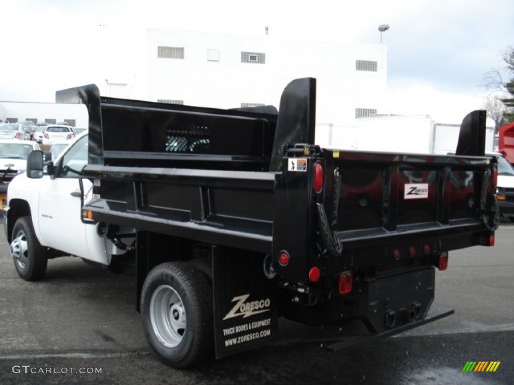 2011 Silverado 3500HD Regular Cab 4x4 Chassis Dump Truck - Summit White / Dark Titanium photo #8