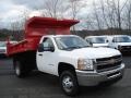 Summit White - Silverado 3500HD Regular Cab 4x4 Chassis Dump Truck Photo No. 4