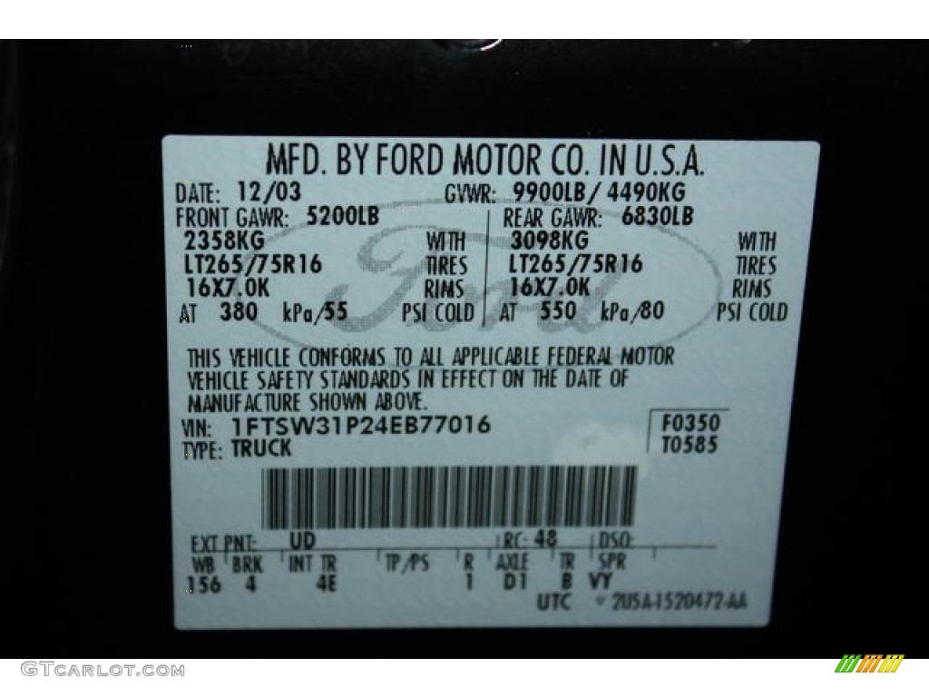 2004 F350 Super Duty FX4 Crew Cab 4x4 - Black / Medium Flint photo #22