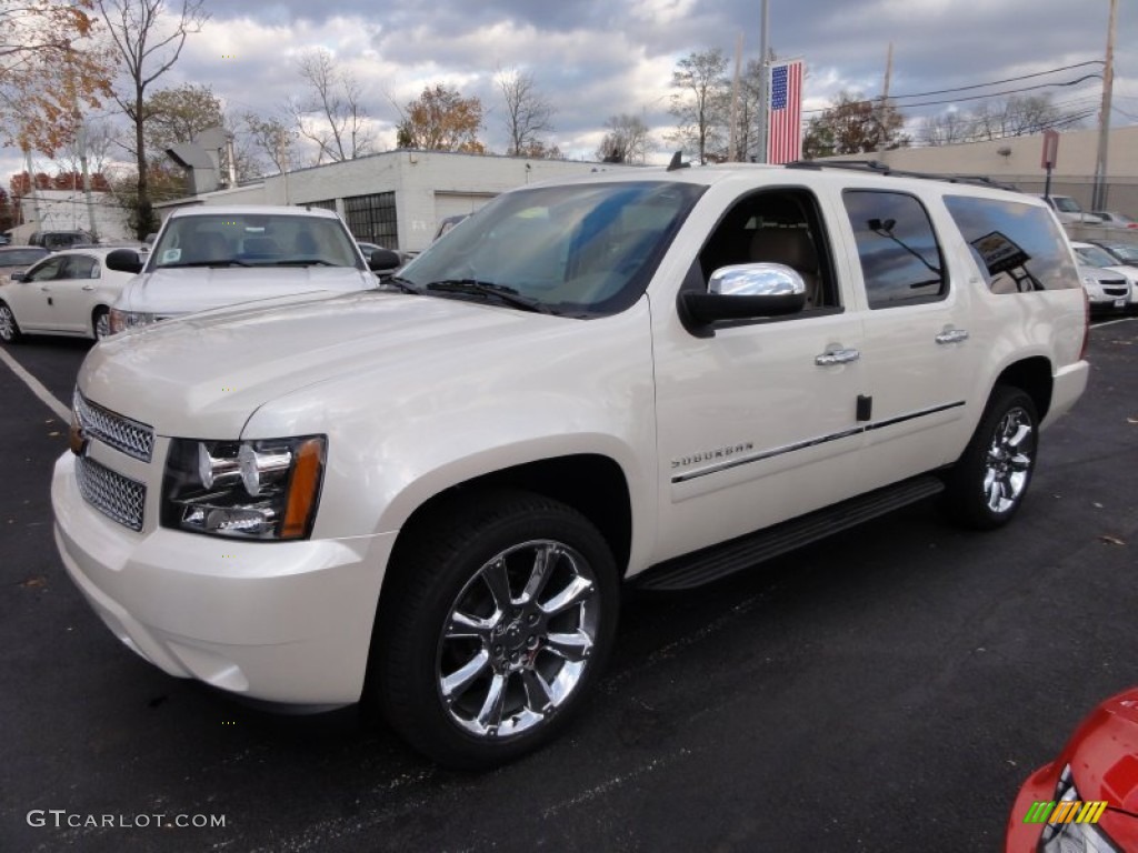 White Diamond Tricoat 2012 Chevrolet Suburban LTZ 4x4 Exterior Photo #56437804