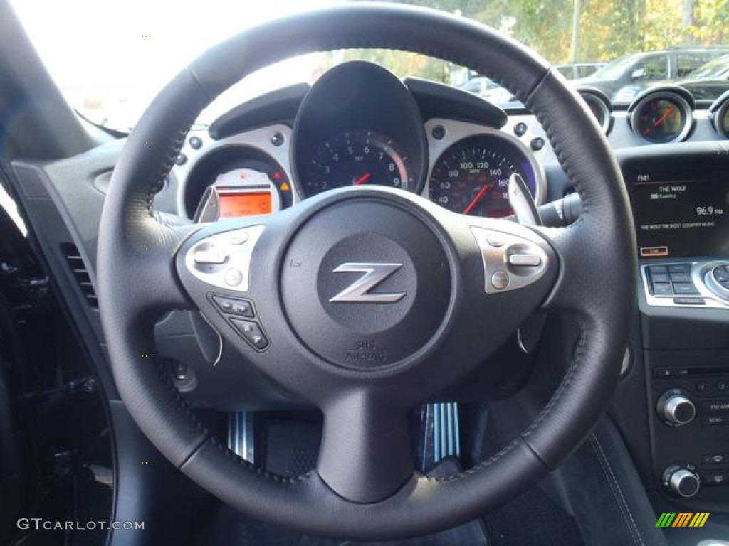 2012 Nissan 370Z Sport Touring Roadster Black Steering Wheel Photo #56438617