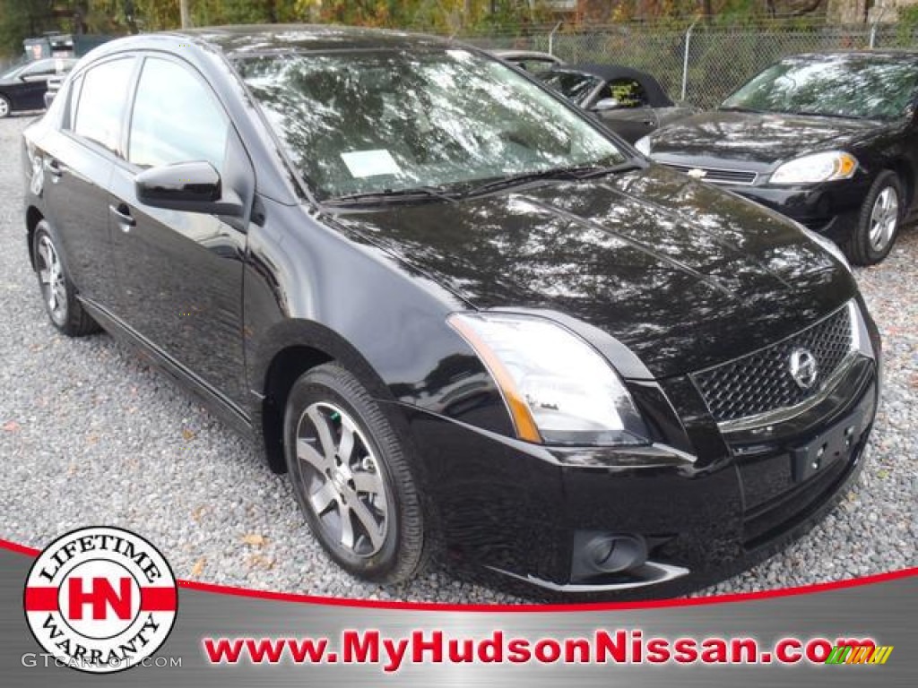 2012 Sentra 2.0 SR Special Edition - Super Black / Charcoal photo #1
