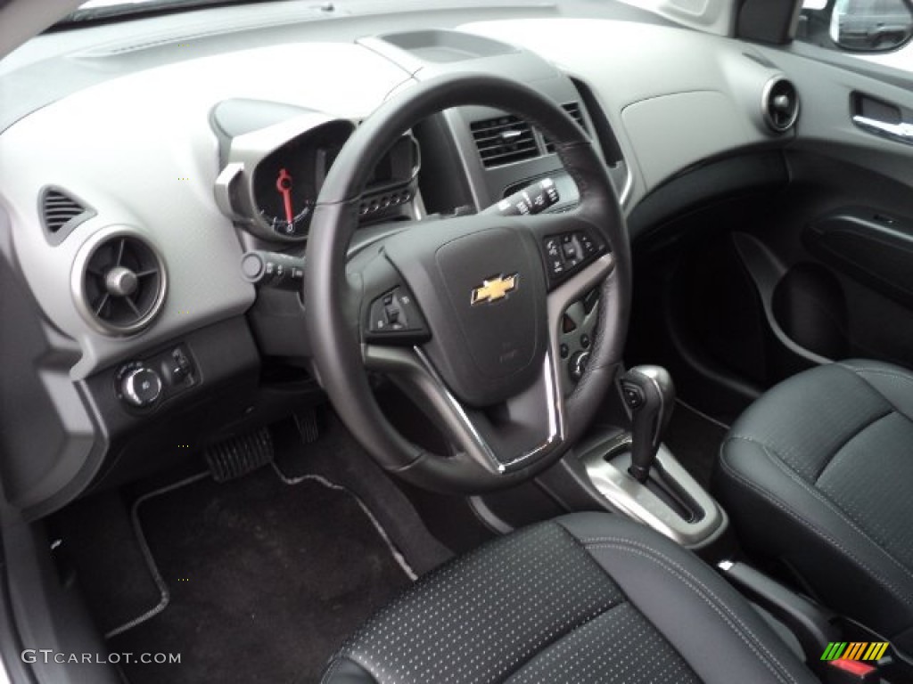 Jet Black/Dark Titanium Interior 2012 Chevrolet Sonic LTZ Hatch Photo #56439937