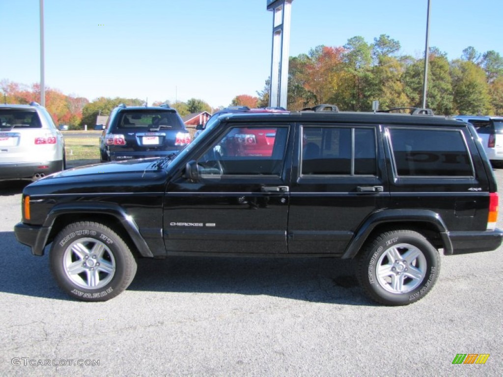 2000 Cherokee Limited 4x4 - Black / Agate Black photo #4