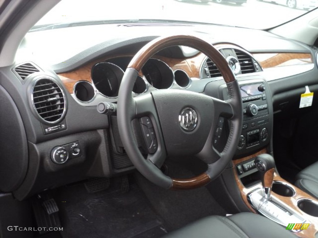 2012 Buick Enclave AWD Ebony Dashboard Photo #56441030