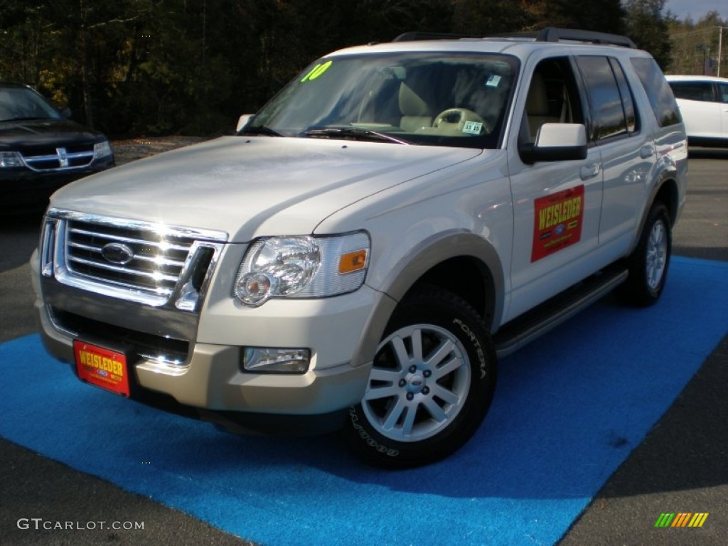 2010 Explorer Eddie Bauer 4x4 - White Suede / Camel photo #1