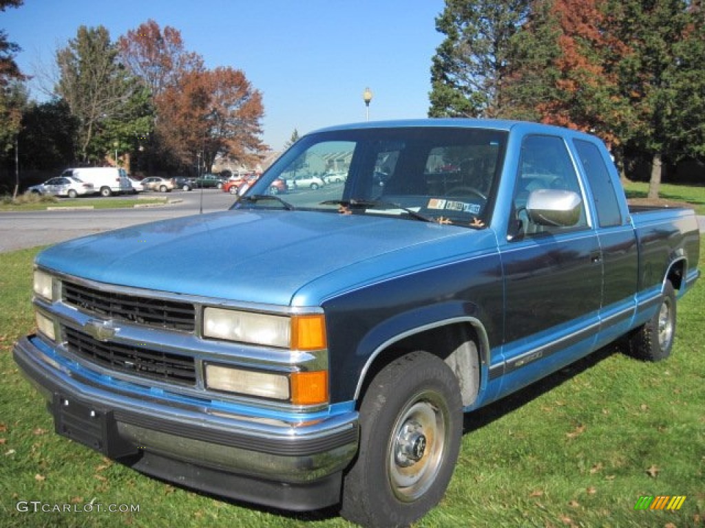 Light Quasar Blue Metallic 1994 Chevrolet C/K C2500 Extended Cab Exterior Photo #56443613
