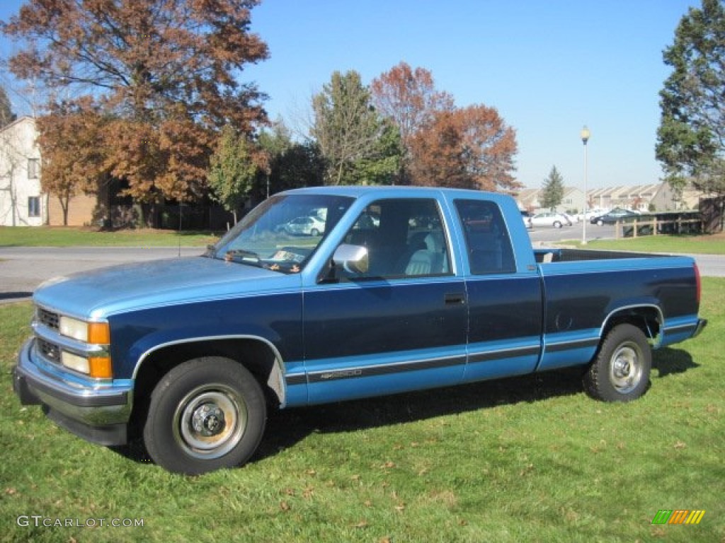 Light Quasar Blue Metallic 1994 Chevrolet C/K C2500 Extended Cab Exterior Photo #56443619