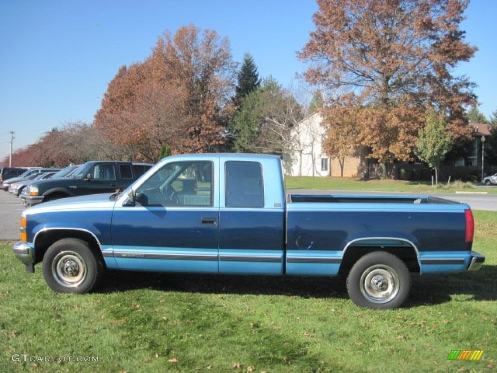 1994 C/K C2500 Extended Cab - Light Quasar Blue Metallic / Blue photo #5