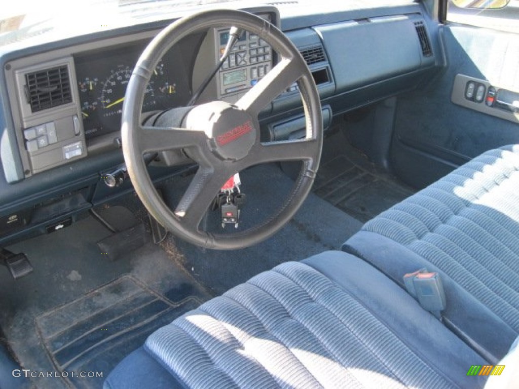Blue Interior 1994 Chevrolet C/K C2500 Extended Cab Photo #56443709