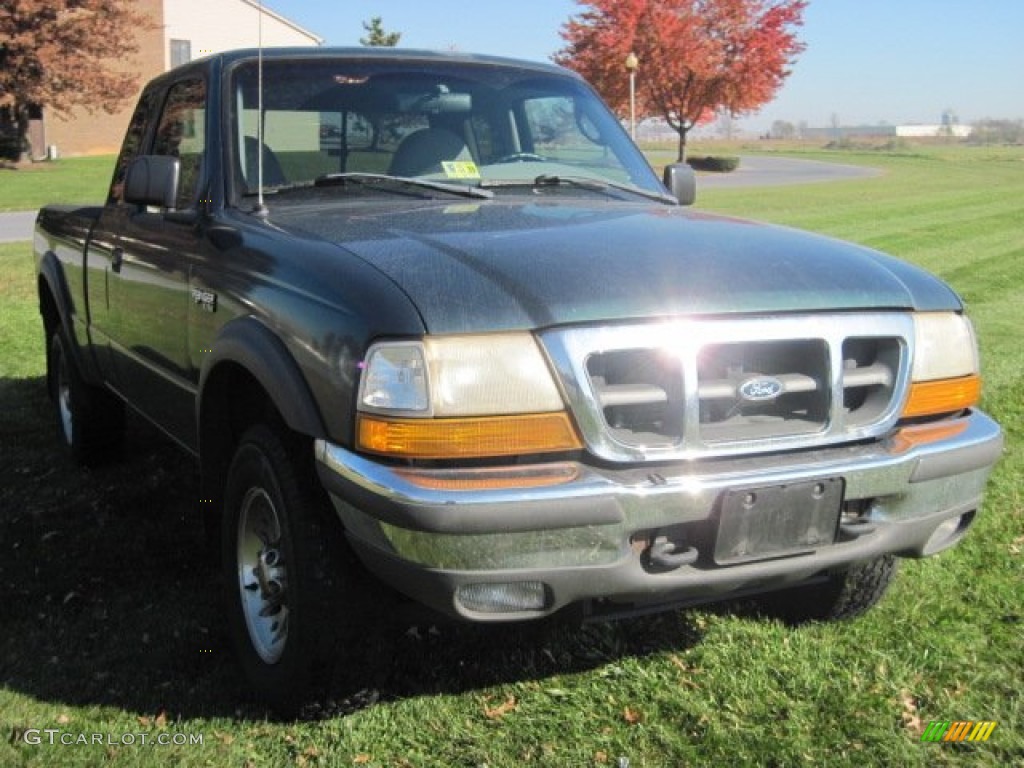 1998 Ranger XLT Extended Cab 4x4 - Deep Emerald Green Metallic / Medium Graphite photo #2