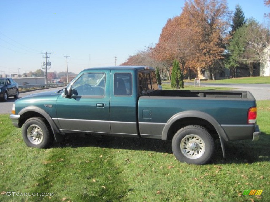 1998 Ranger XLT Extended Cab 4x4 - Deep Emerald Green Metallic / Medium Graphite photo #5