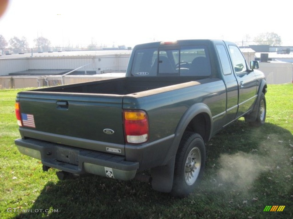 1998 Ranger XLT Extended Cab 4x4 - Deep Emerald Green Metallic / Medium Graphite photo #7