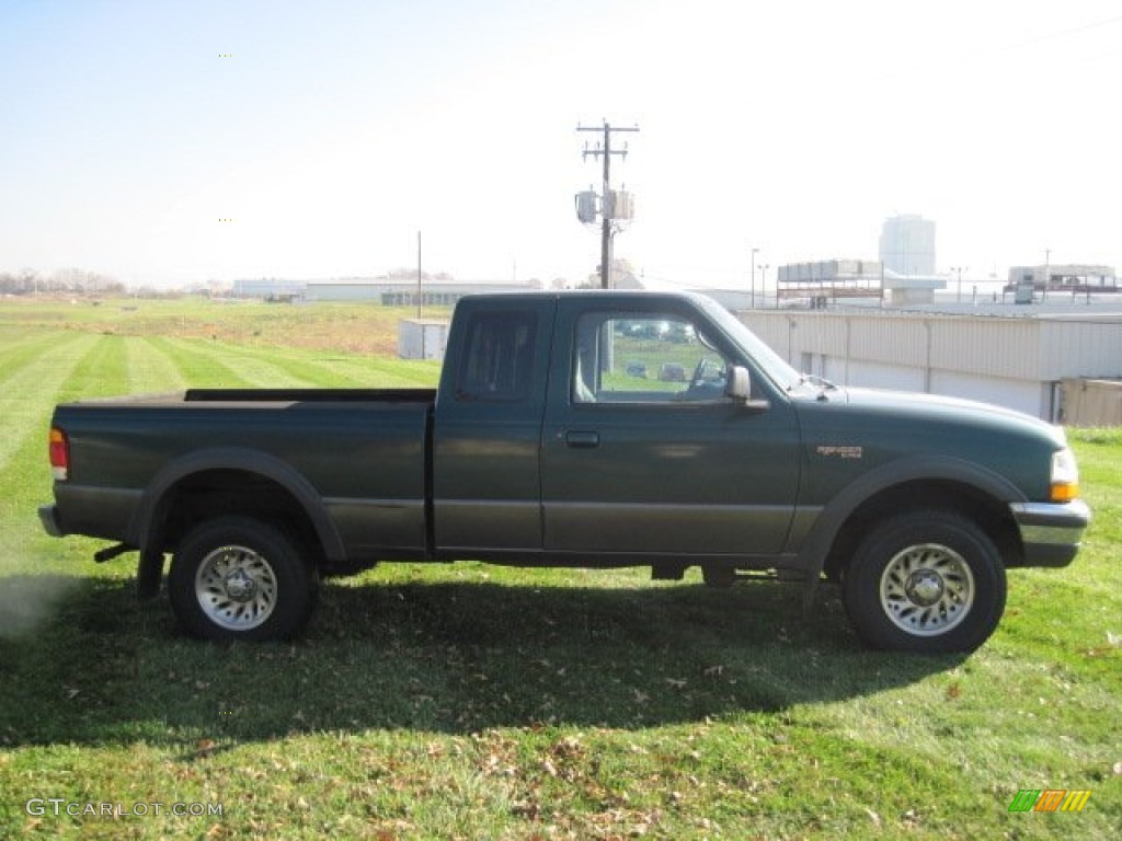 1998 Ranger XLT Extended Cab 4x4 - Deep Emerald Green Metallic / Medium Graphite photo #8