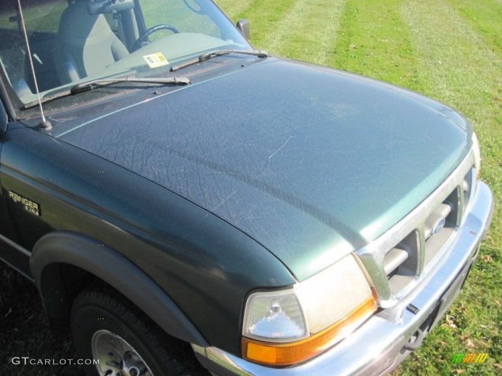 1998 Ranger XLT Extended Cab 4x4 - Deep Emerald Green Metallic / Medium Graphite photo #9