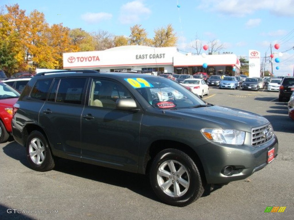 2009 Highlander V6 - Cypress Green Pearl / Sand Beige photo #1