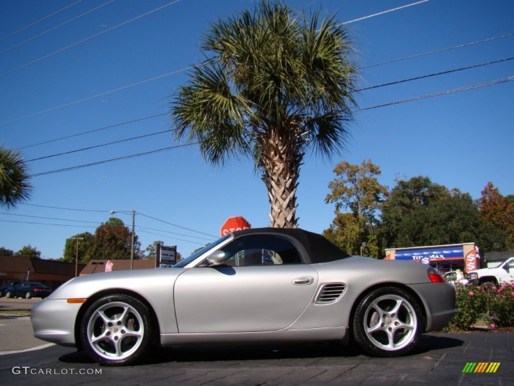 Arctic Silver Metallic 2003 Porsche Boxster Standard Boxster Model Exterior Photo #56446841