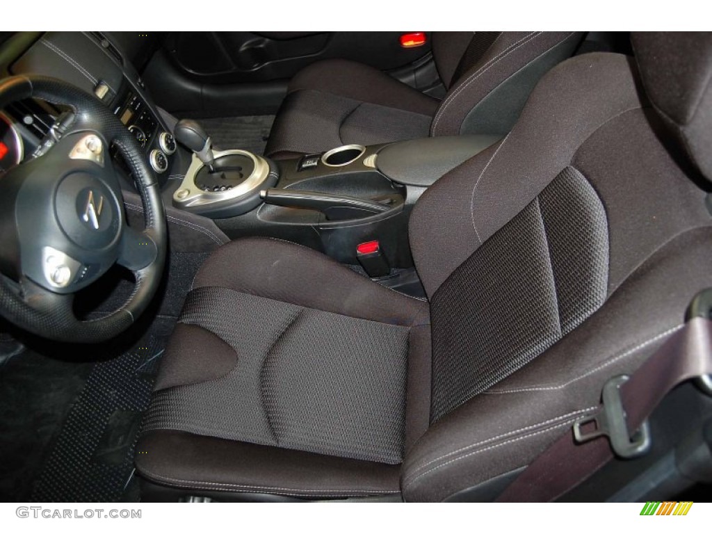 Black Leather Interior 2010 Nissan 370Z Touring Roadster Photo #56448905
