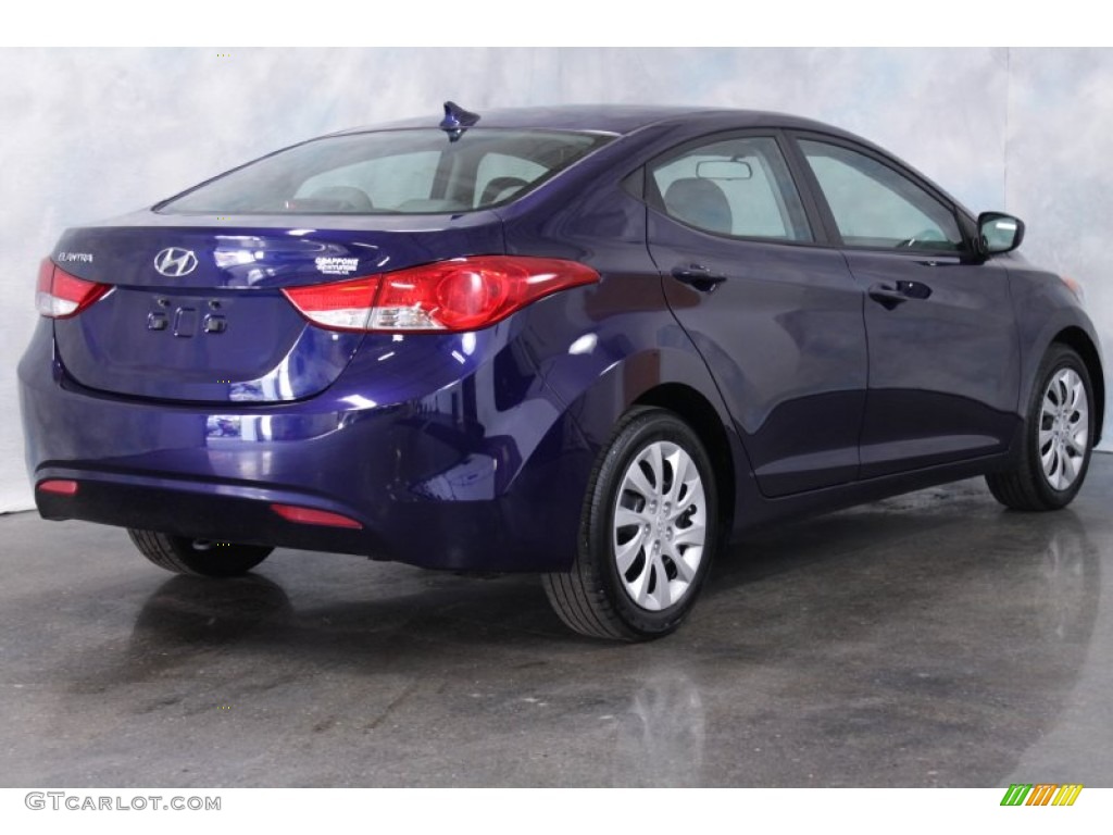 2011 Elantra GLS - Indigo Blue Pearl / Gray photo #8