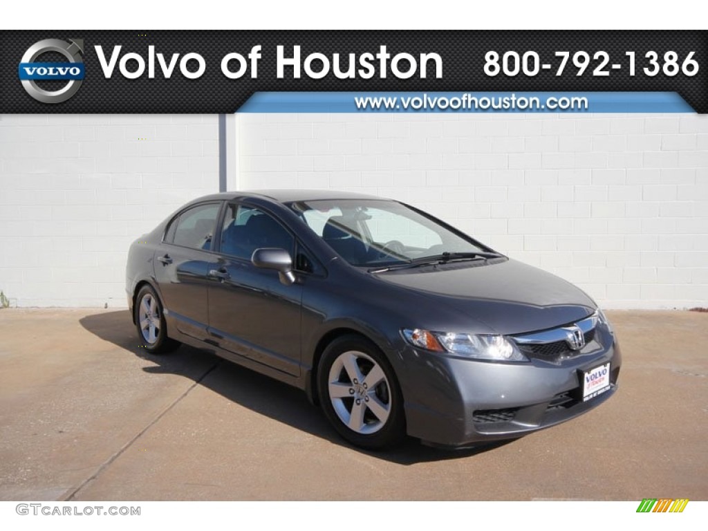 2009 Civic LX-S Sedan - Polished Metal Metallic / Black photo #1