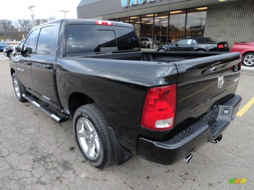 2011 Ram 1500 Sport Crew Cab 4x4 - Brilliant Black Crystal Pearl / Dark Slate Gray photo #2