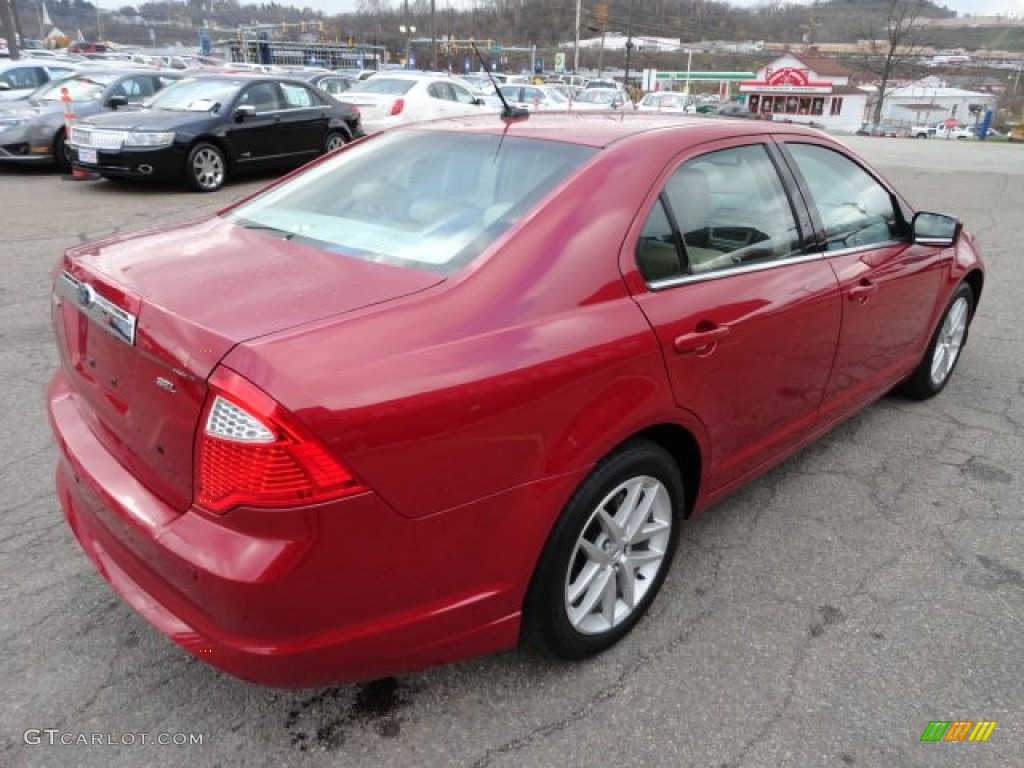 2010 Fusion SEL - Sangria Red Metallic / Camel photo #4