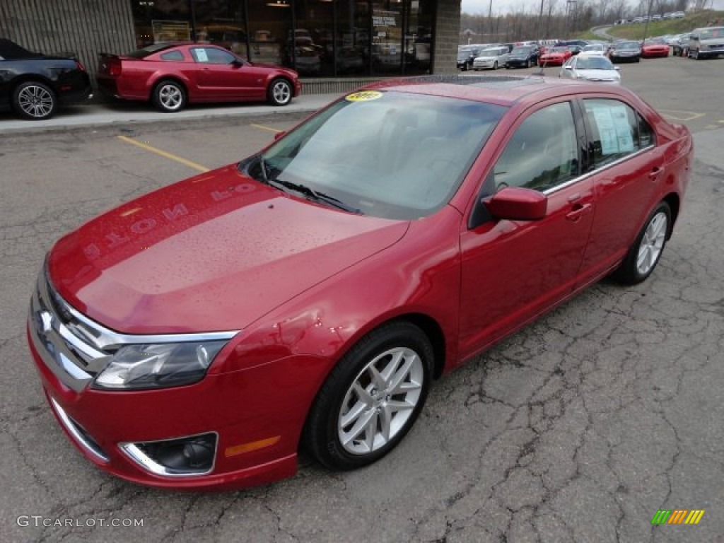 2010 Fusion SEL - Sangria Red Metallic / Camel photo #8