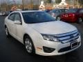 White Platinum Tri-coat Metallic 2010 Ford Fusion SE Exterior