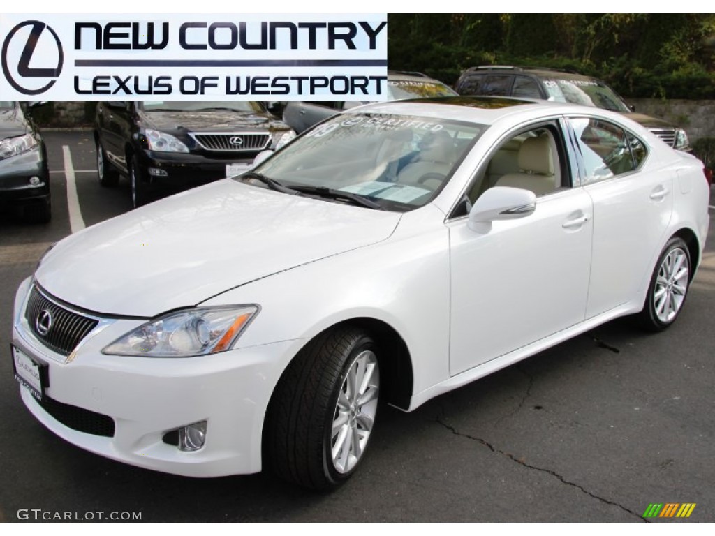 2009 IS 250 AWD - Starfire White Pearl / Ecru photo #1