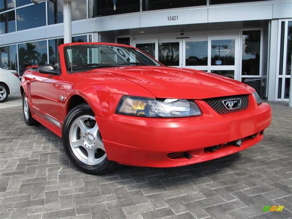 2004 Mustang V6 Convertible - Torch Red / Dark Charcoal photo #1