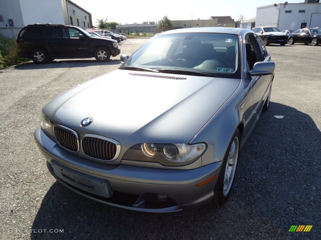 2004 3 Series 330i Coupe - Silver Grey Metallic / Grey photo #2