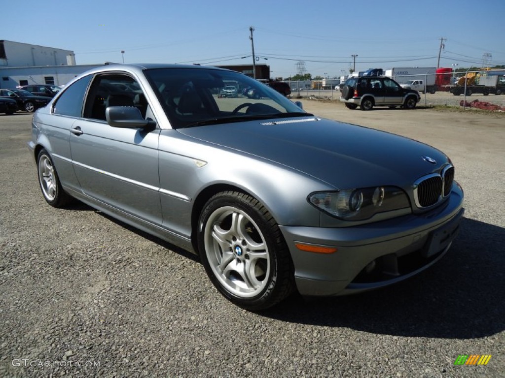 2004 3 Series 330i Coupe - Silver Grey Metallic / Grey photo #5