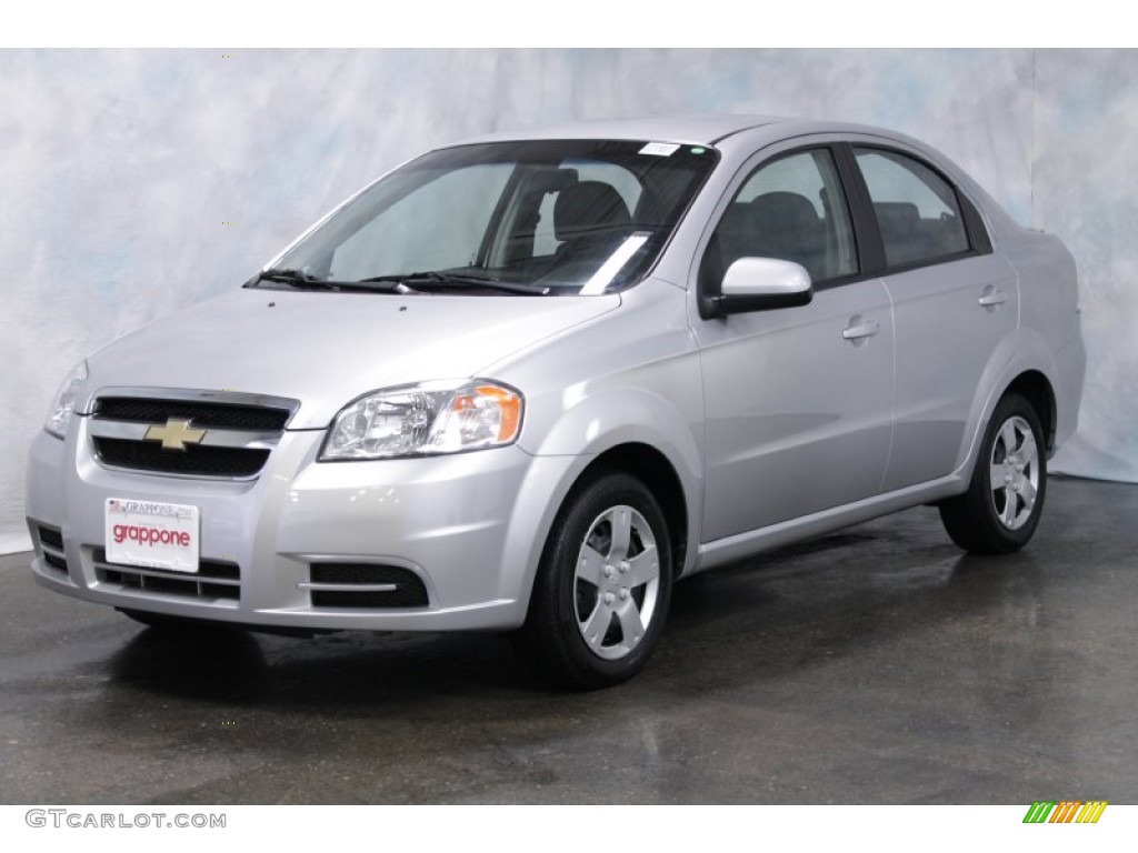 2010 Aveo LT Sedan - Cosmic Silver / Charcoal photo #1