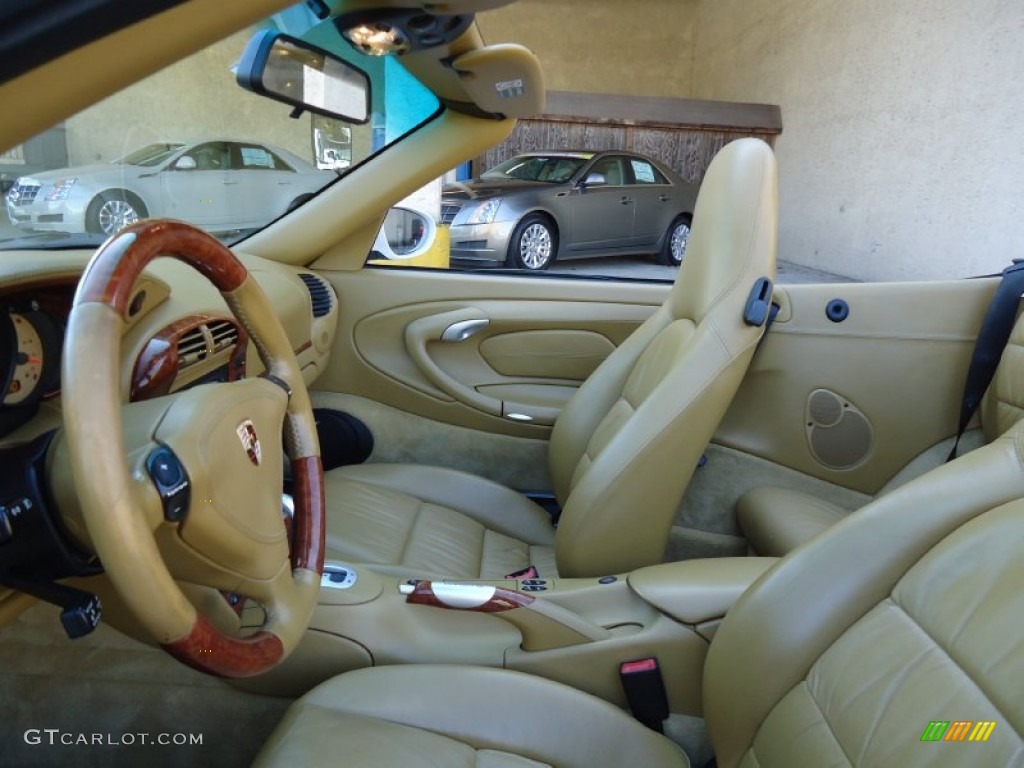 Savanna Beige Interior 2004 Porsche 911 Carrera Cabriolet Photo #56461024
