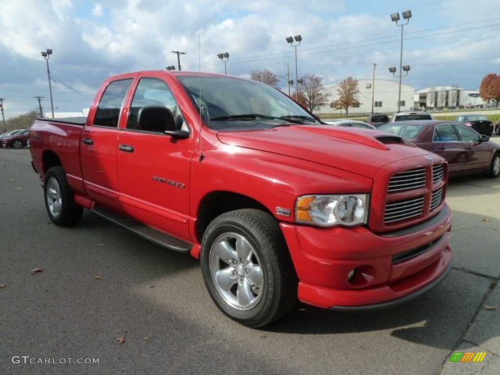 2004 Ram 1500 SLT Sport Quad Cab 4x4 - Flame Red / Dark Slate Gray photo #7