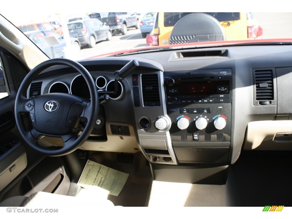 2010 Tundra SR5 Double Cab 4x4 - Radiant Red / Sand Beige photo #12